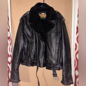 Vintage Harley-Davidson Wool Lined Leather Jacket